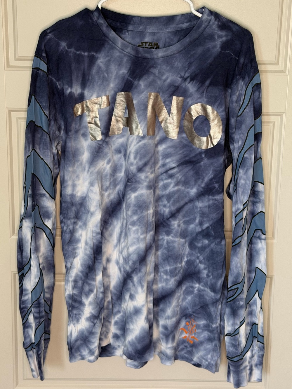 Star Wars Our Universe Ahsoka Tano Tie Dye Long Sleeve Shirt Silver L
